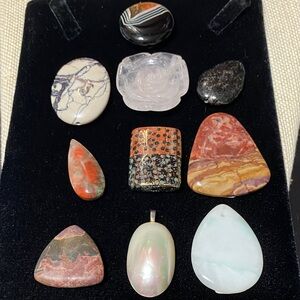 Elegant Multicolor natural gemstone Pendant Set